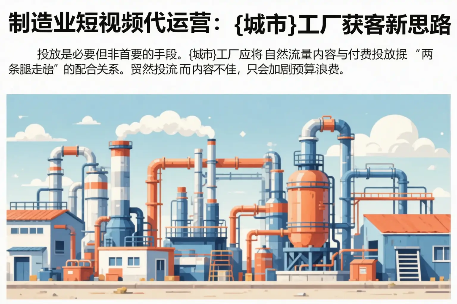 制造业短视频代运营:唐山工厂获客新思路