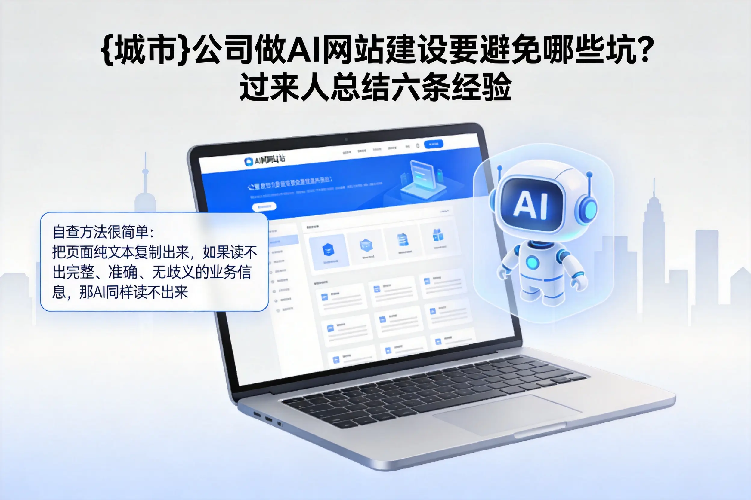 唐山公司做AI网站建设要避免哪些坑?过来人总结六条经验