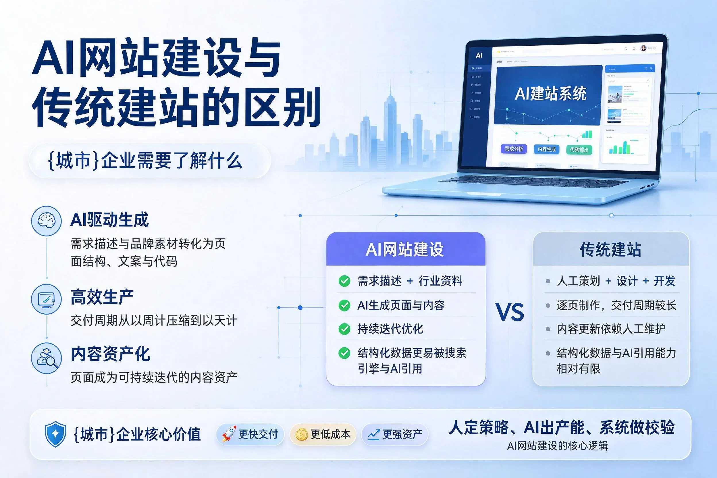 AI网站建设与传统建站的区别,唐山企业需要了解什么