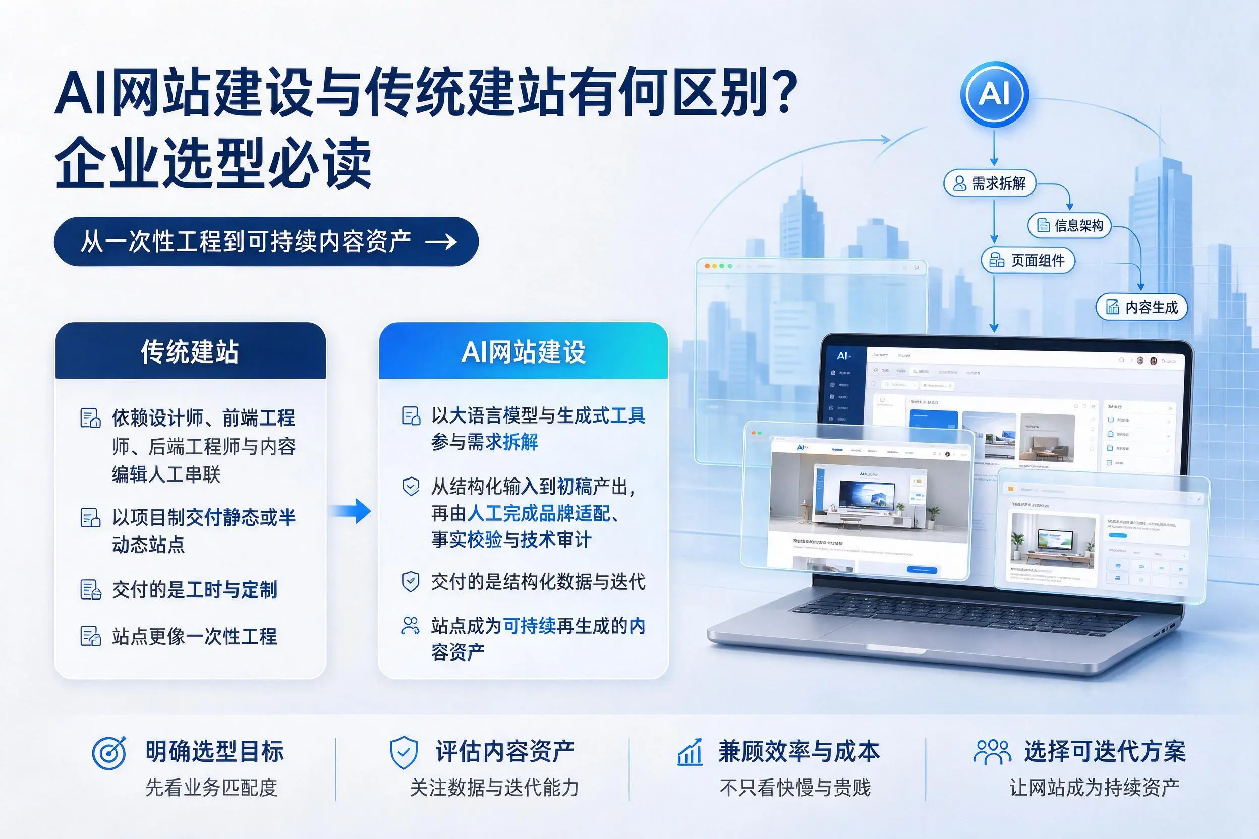 AI网站建设与传统建站有何区别?唐山企业选型必读