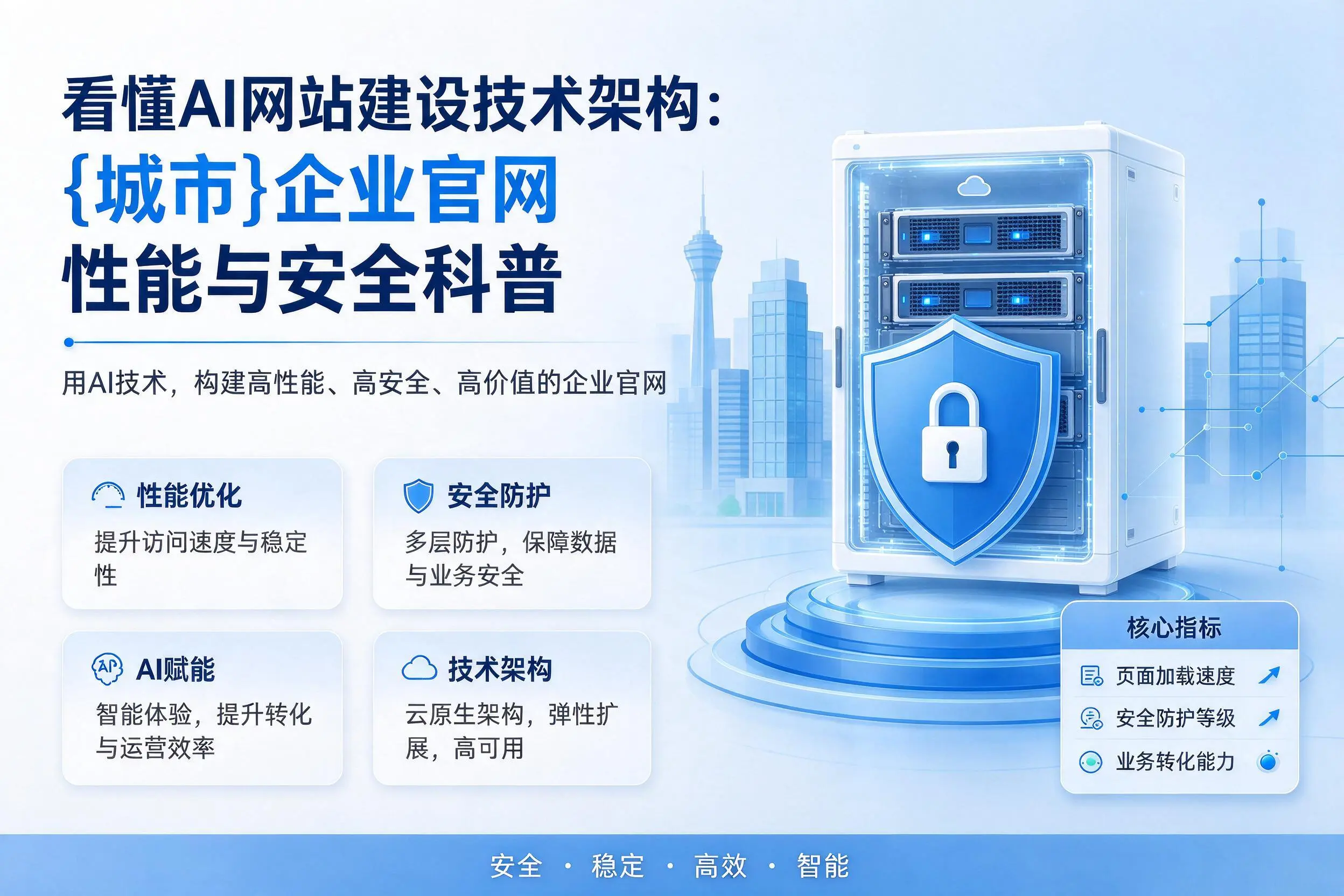 看懂AI网站建设技术架构:唐山企业官网性能与安全科普