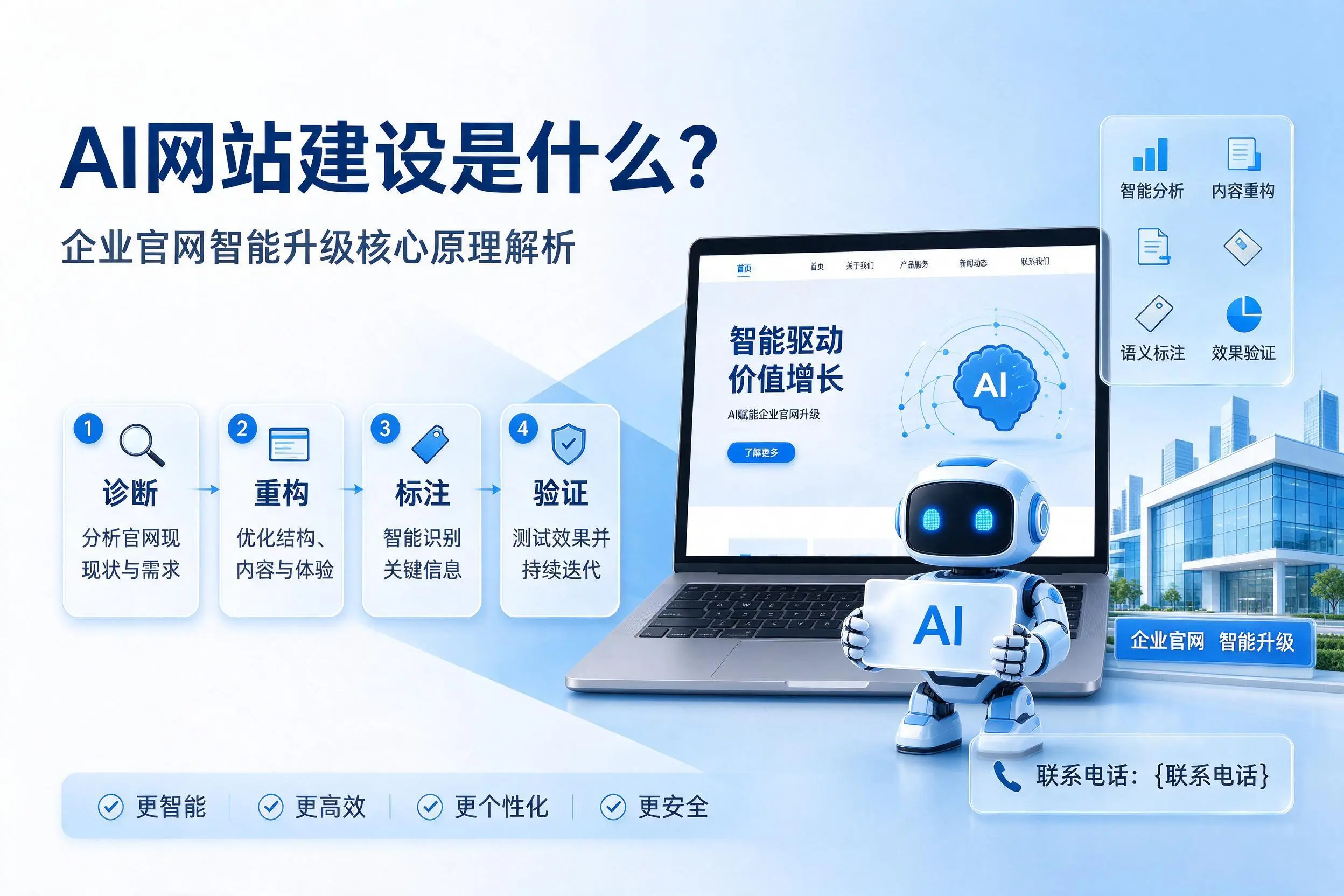 AI网站建设是什么？唐山企业官网智能升级核心原理解析