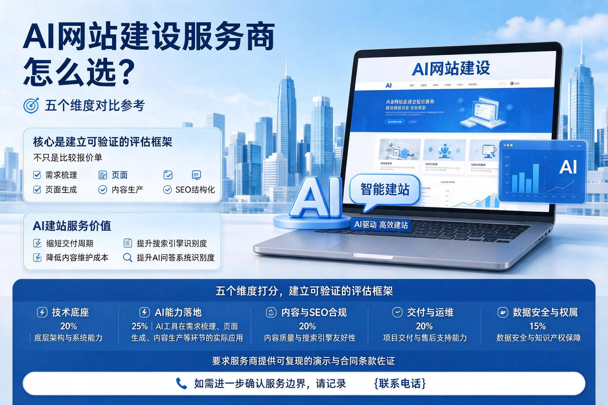 唐山AI网站建设服务商怎么选?五个维度对比参考