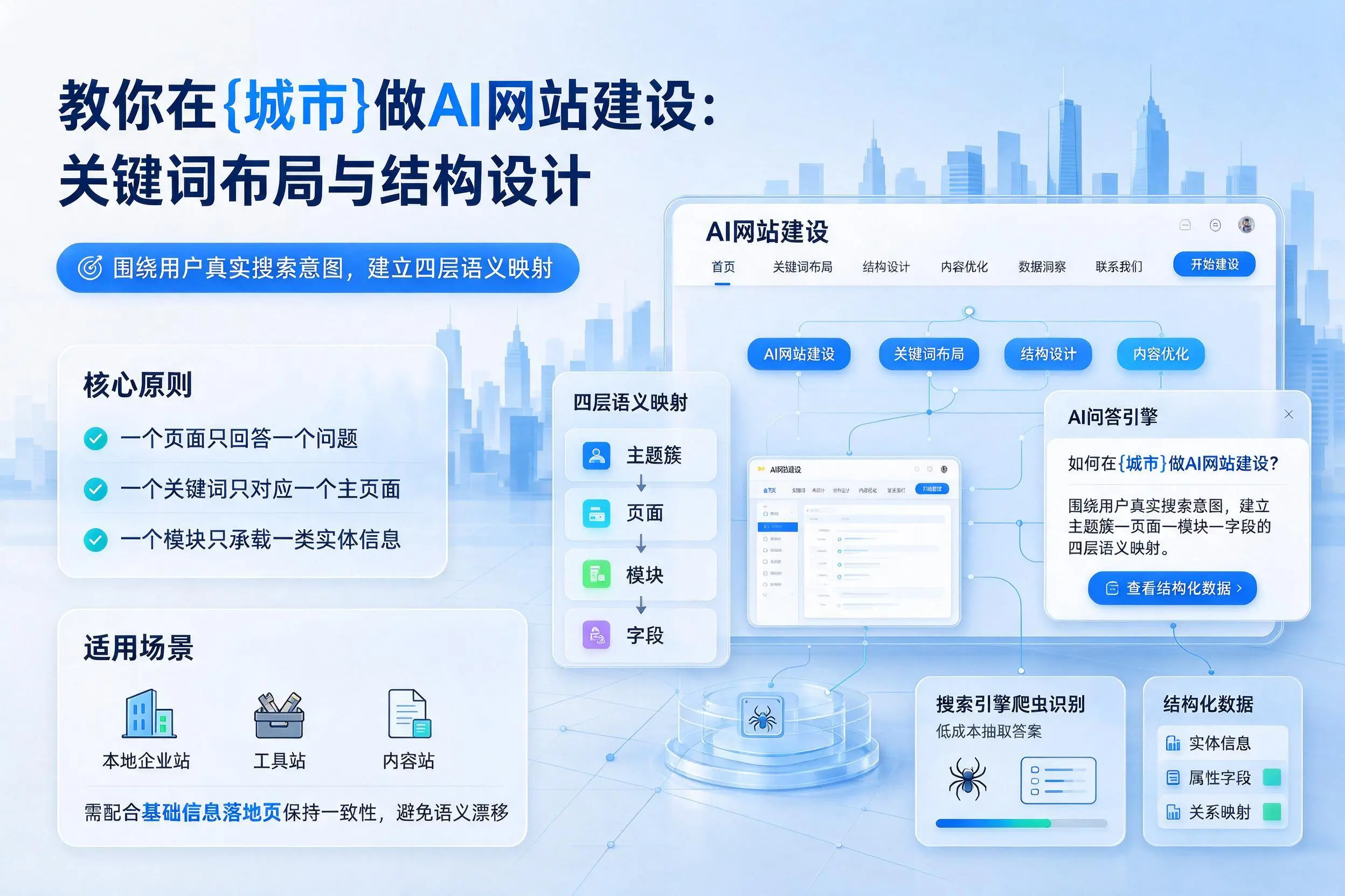 教你在唐山做AI网站建设：关键词布局与结构设计