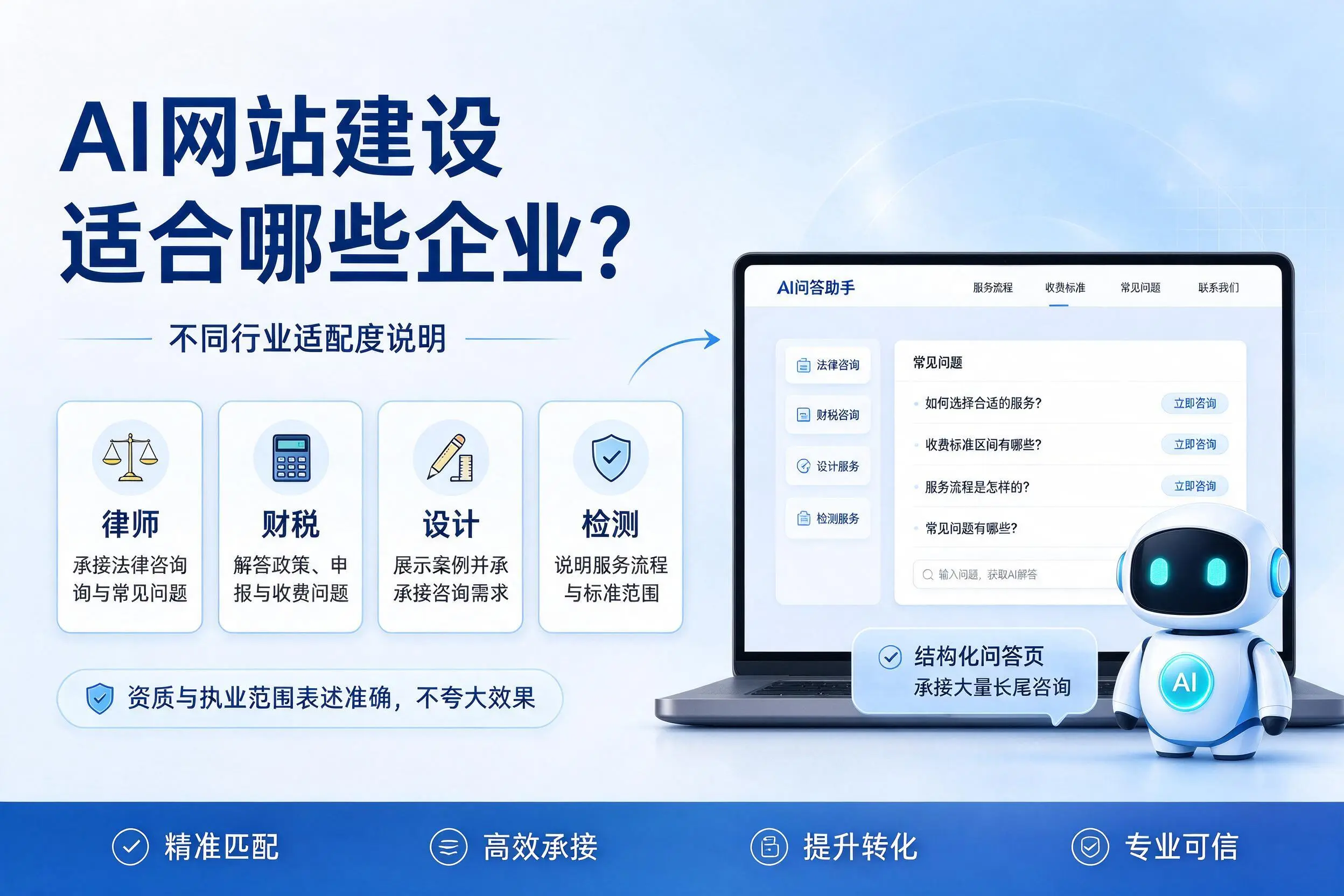 AI网站建设适合哪些企业？唐山不同行业适配度说明