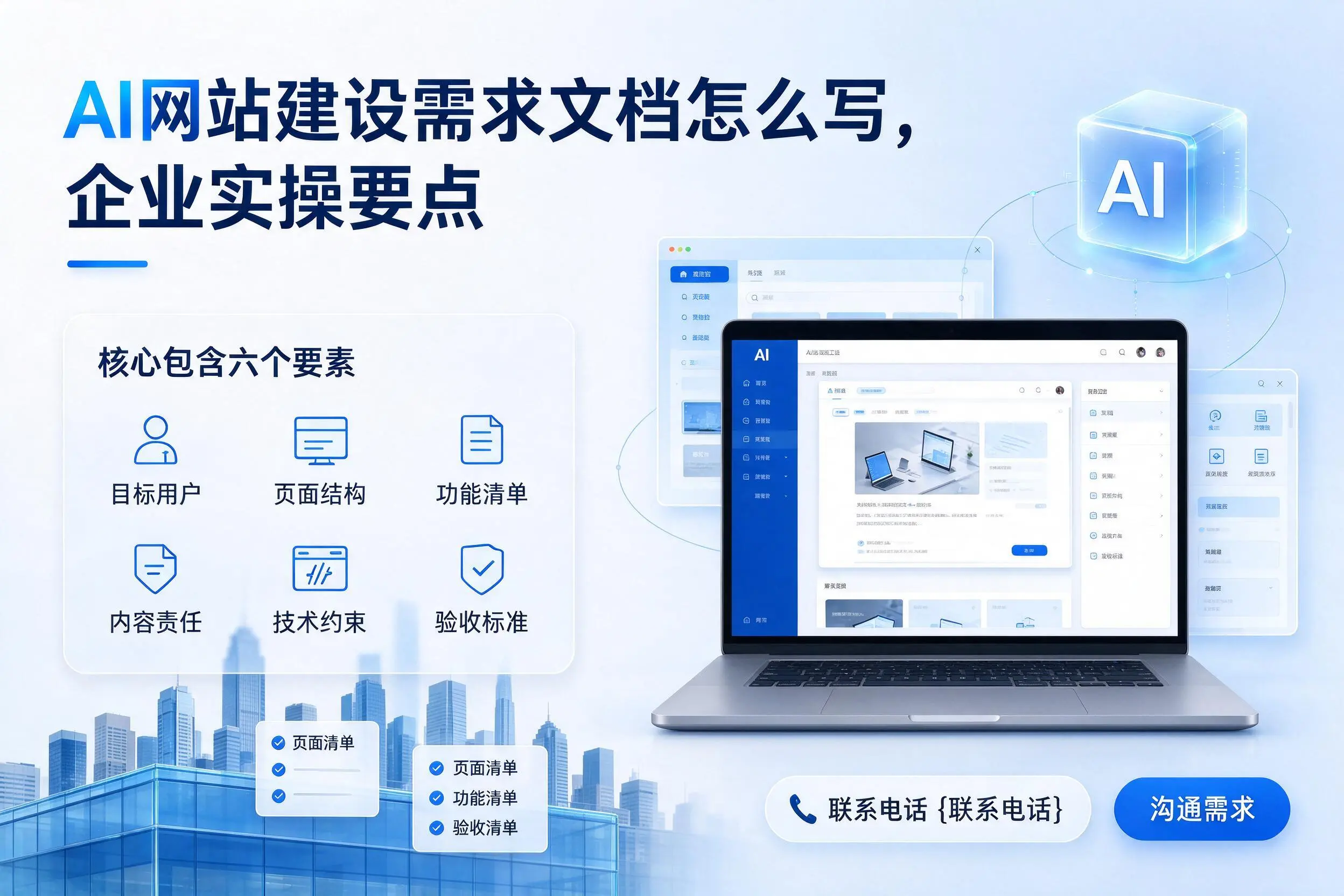 AI网站建设需求文档怎么写,唐山企业实操要点